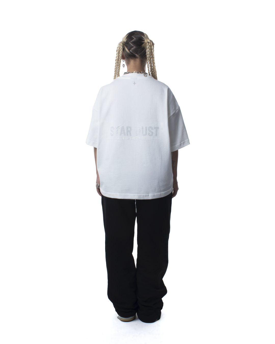 Rhinestone T-Shirt Crema - Star Dust