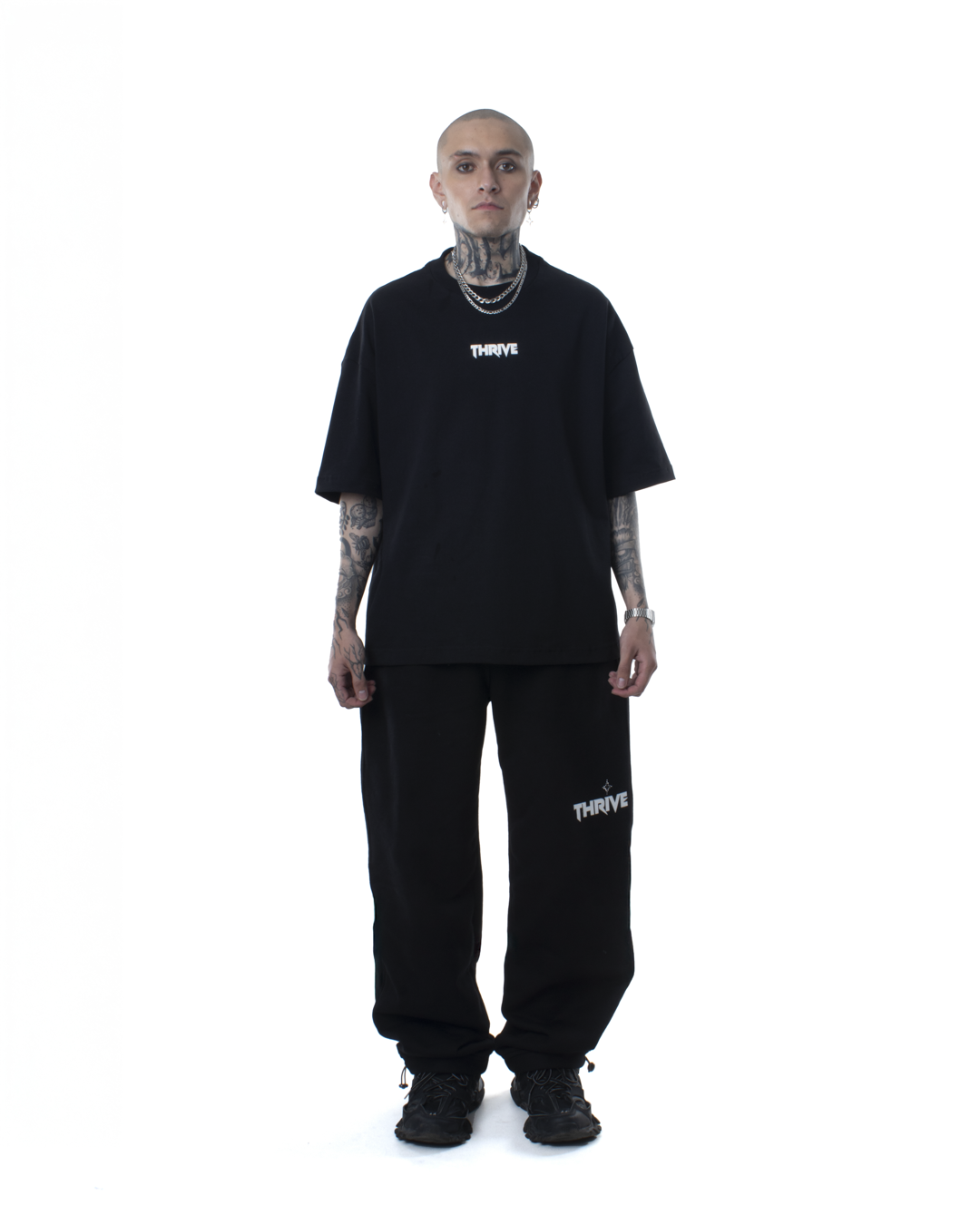 Rhinestone T-Shirt Negra - Star Dust