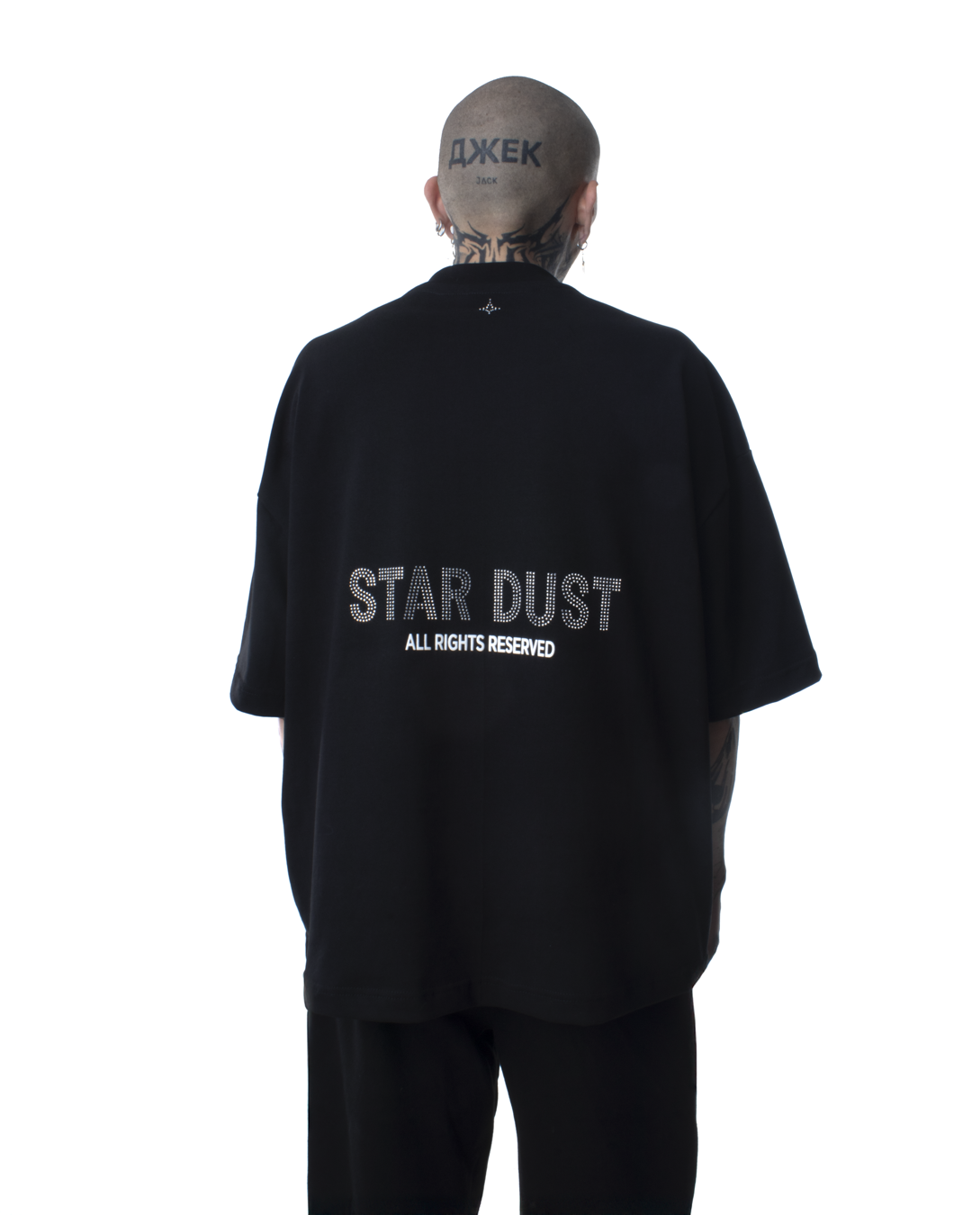 Rhinestone T-Shirt Negra - Star Dust