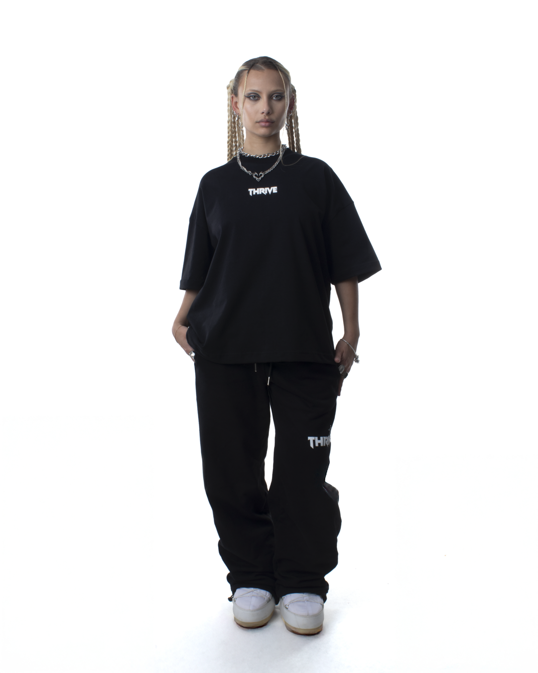 Rhinestone T-Shirt Negra - Star Dust