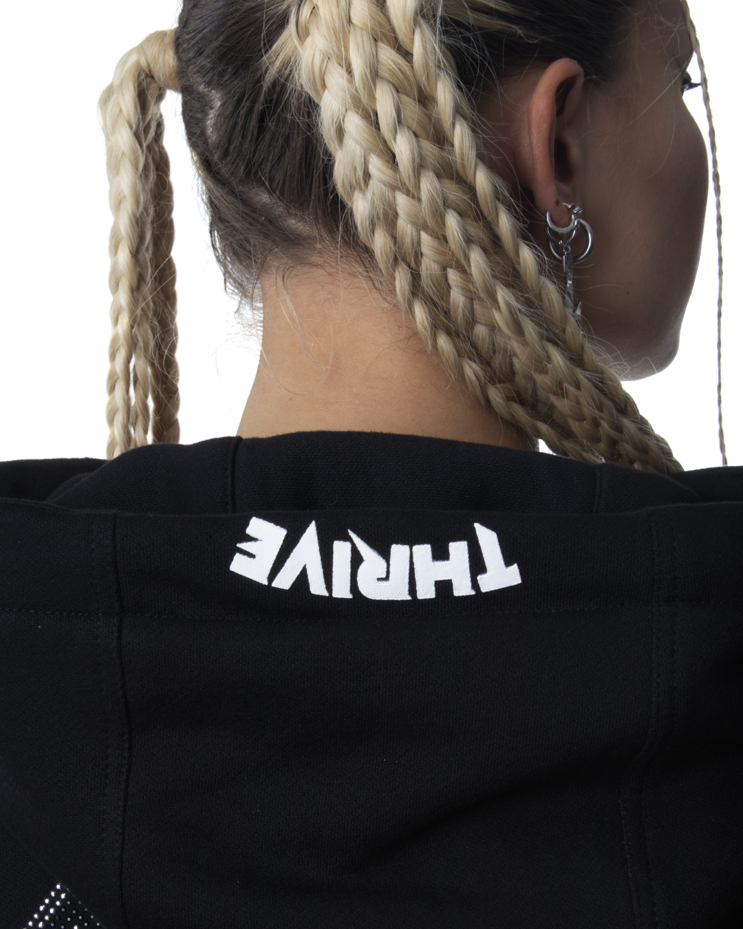 Rhinestone Zip Hoodie - Star Dust