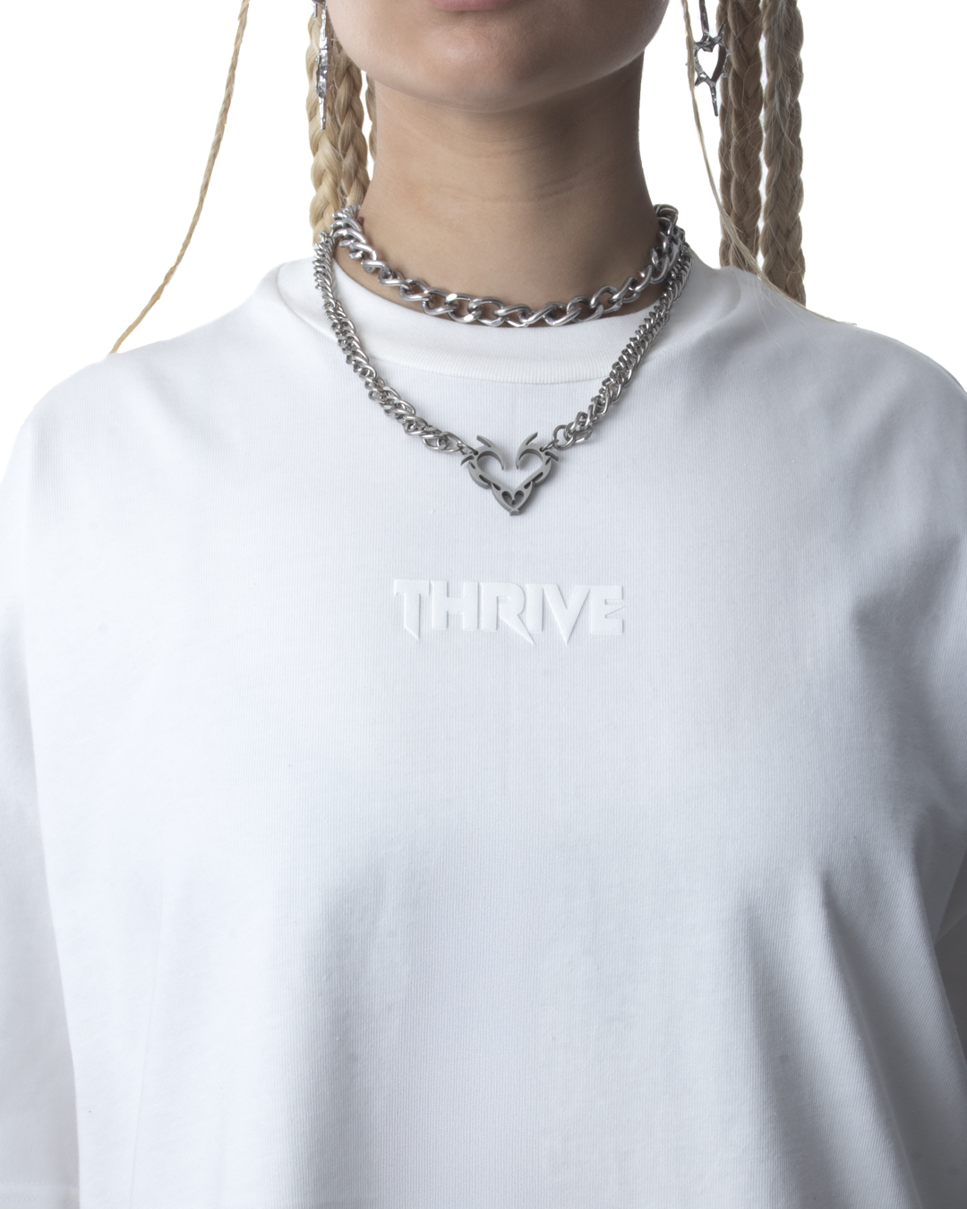 Rhinestone T-Shirt Crema - Star Dust