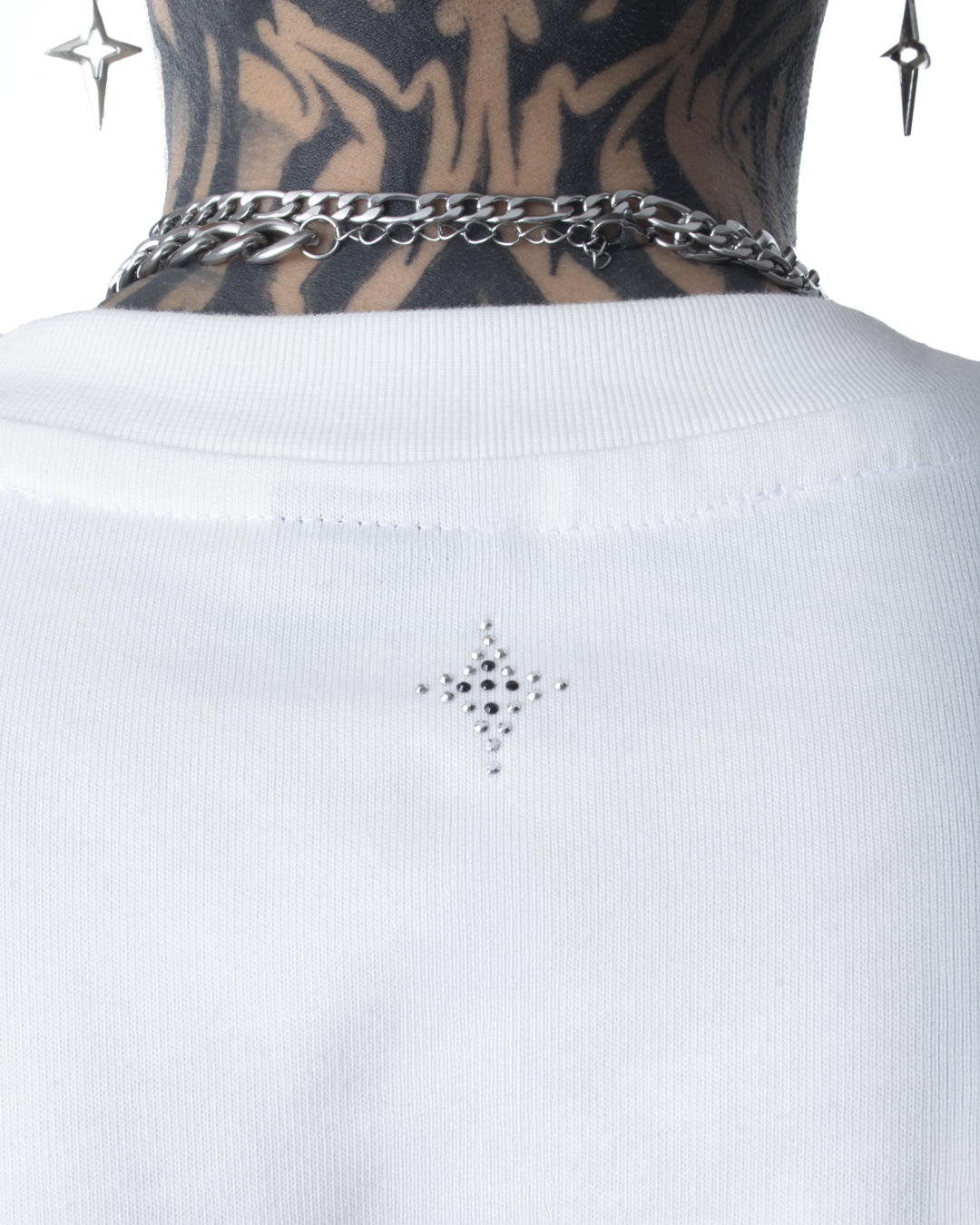 Rhinestone T-Shirt Crema - Star Dust