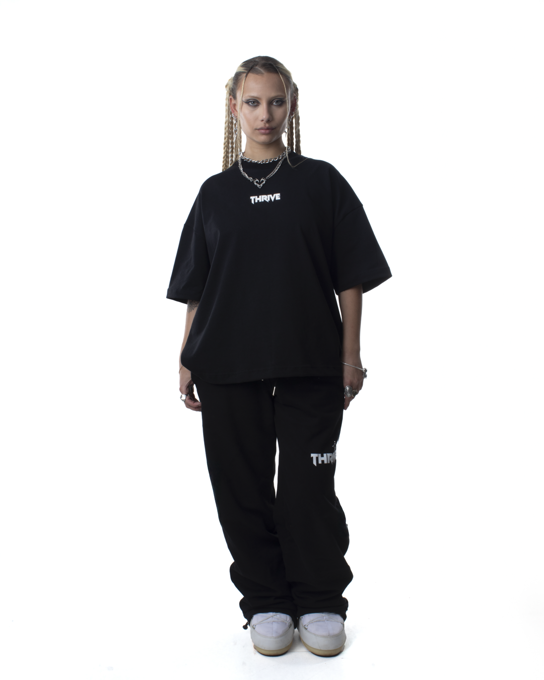 Rhinestone T-Shirt Negra - Star Dust