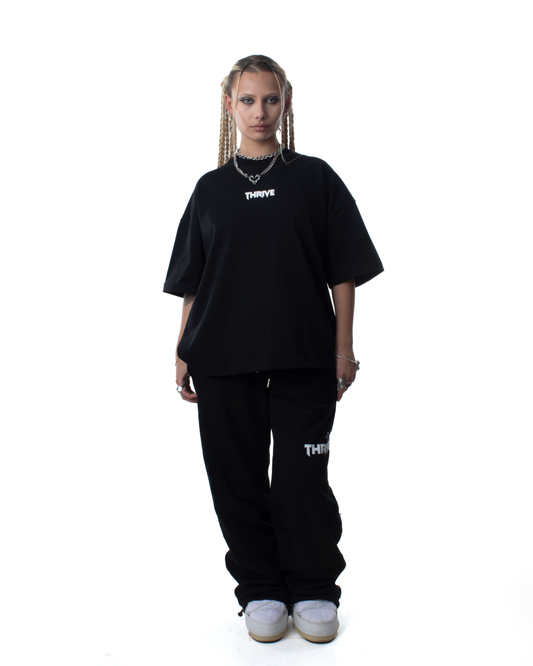 Rhinestone T-Shirt Negra - Star Dust