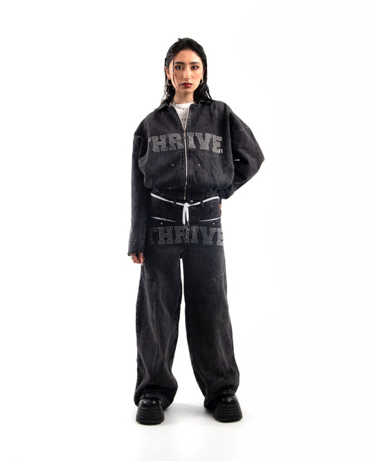 Chaqueta Denim Negra - Hard Shine